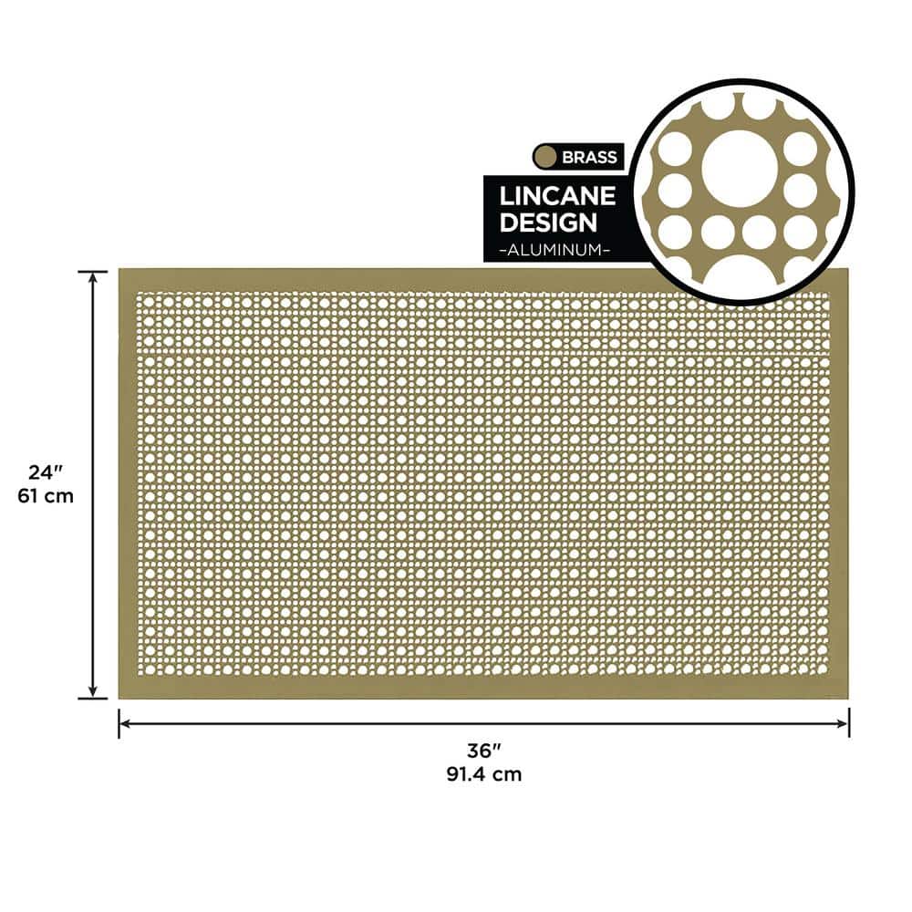24 in. x 36 in. Lincane Aluminum Sheet Brass