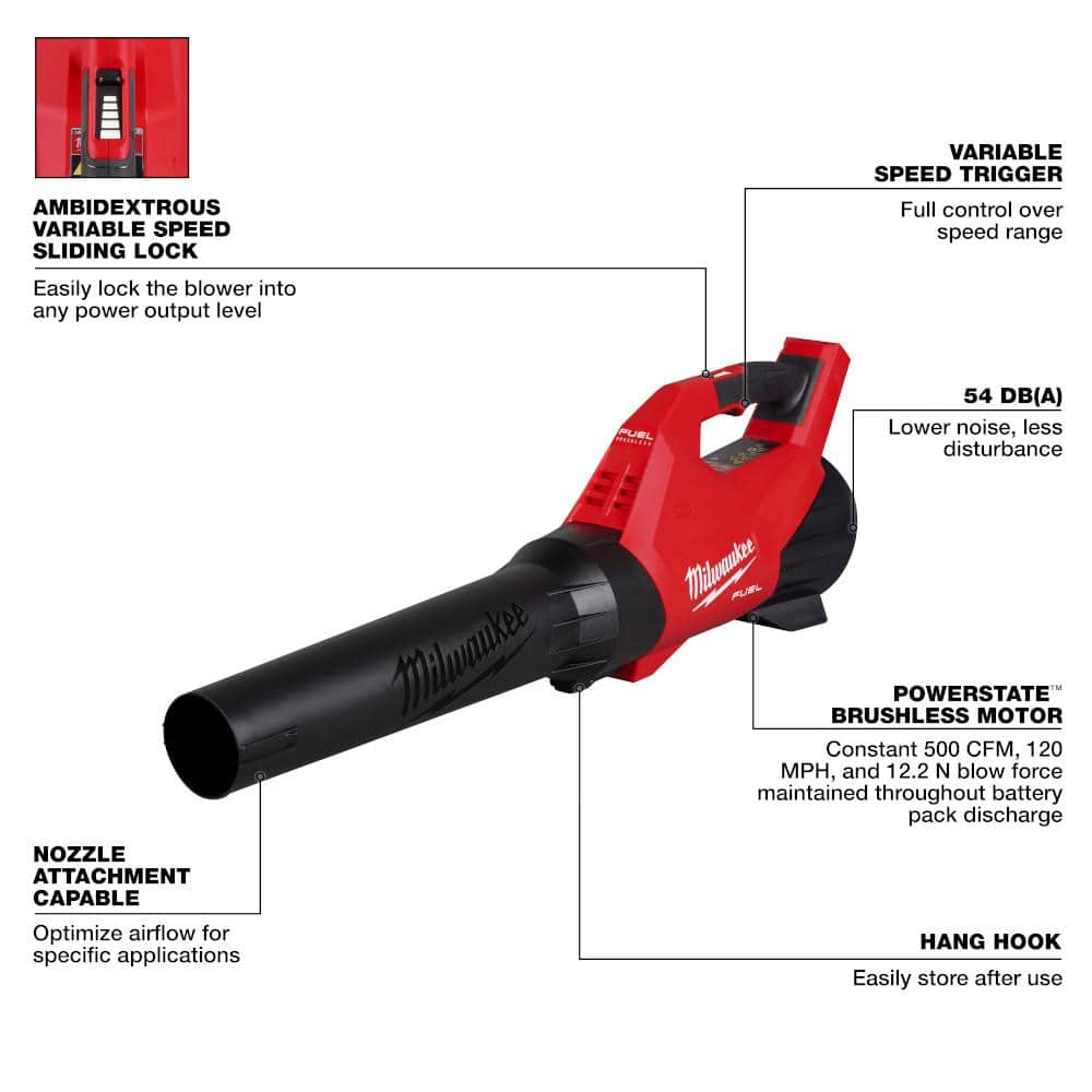 Milwaukee M18 FUEL 120 MPH 500 CFM 18V Brushless Blower