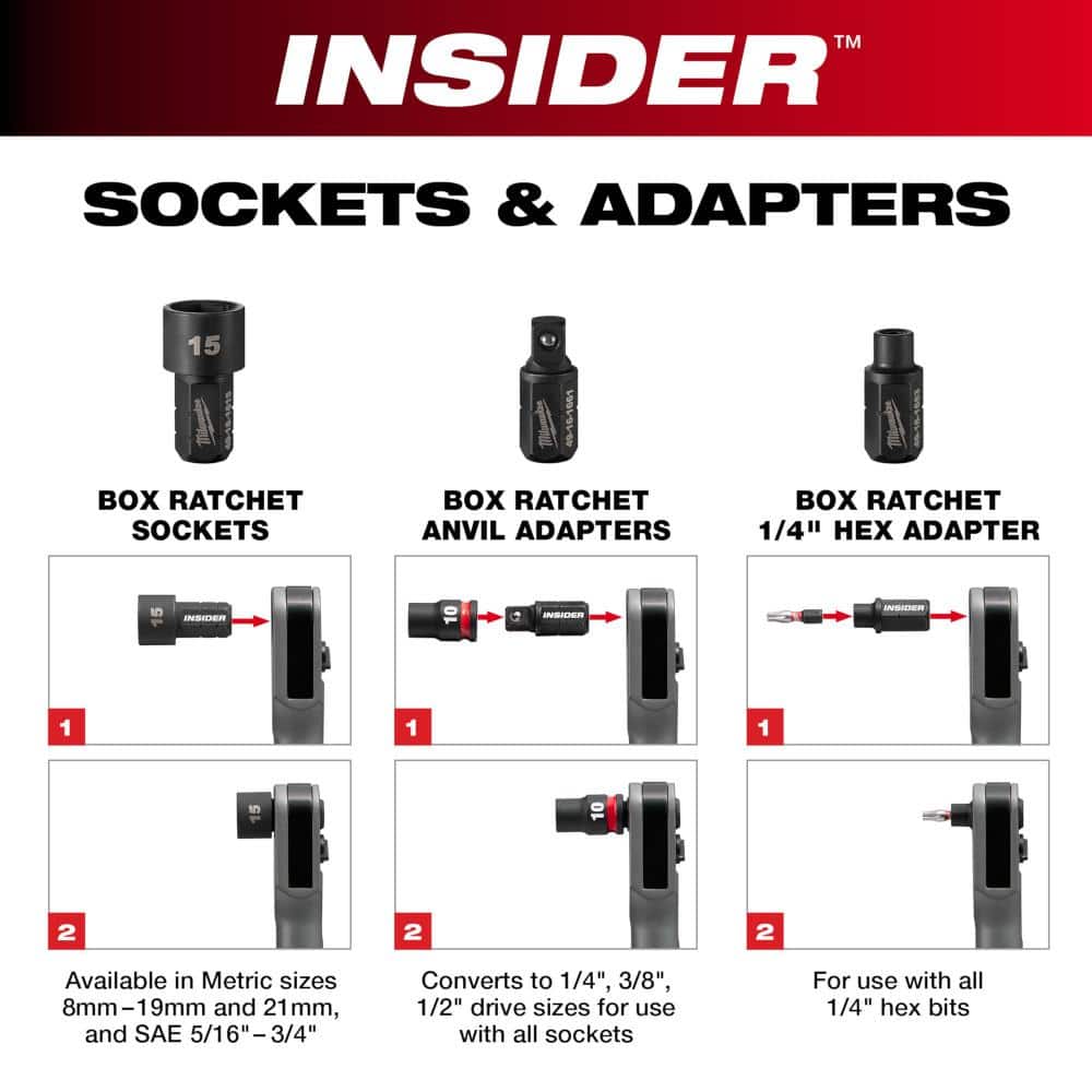 M12 FUEL INSIDER 12V Brushless 1/4-3/8in. Ratchet