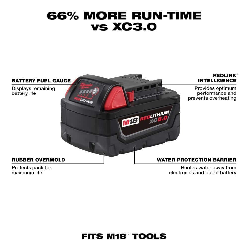 M18 18V 5.0 Ah XC Extended Capacity Battery