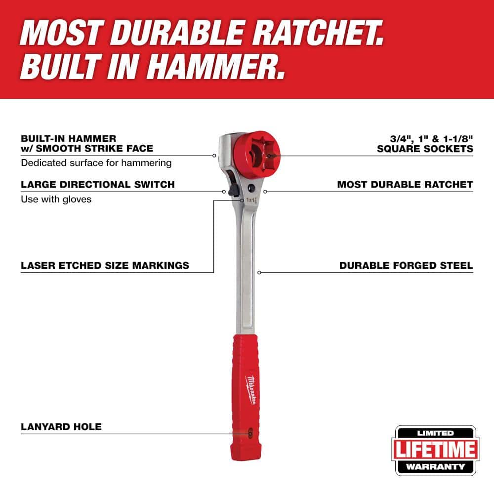 Linemans High Leverage Ratcheting Wrench
