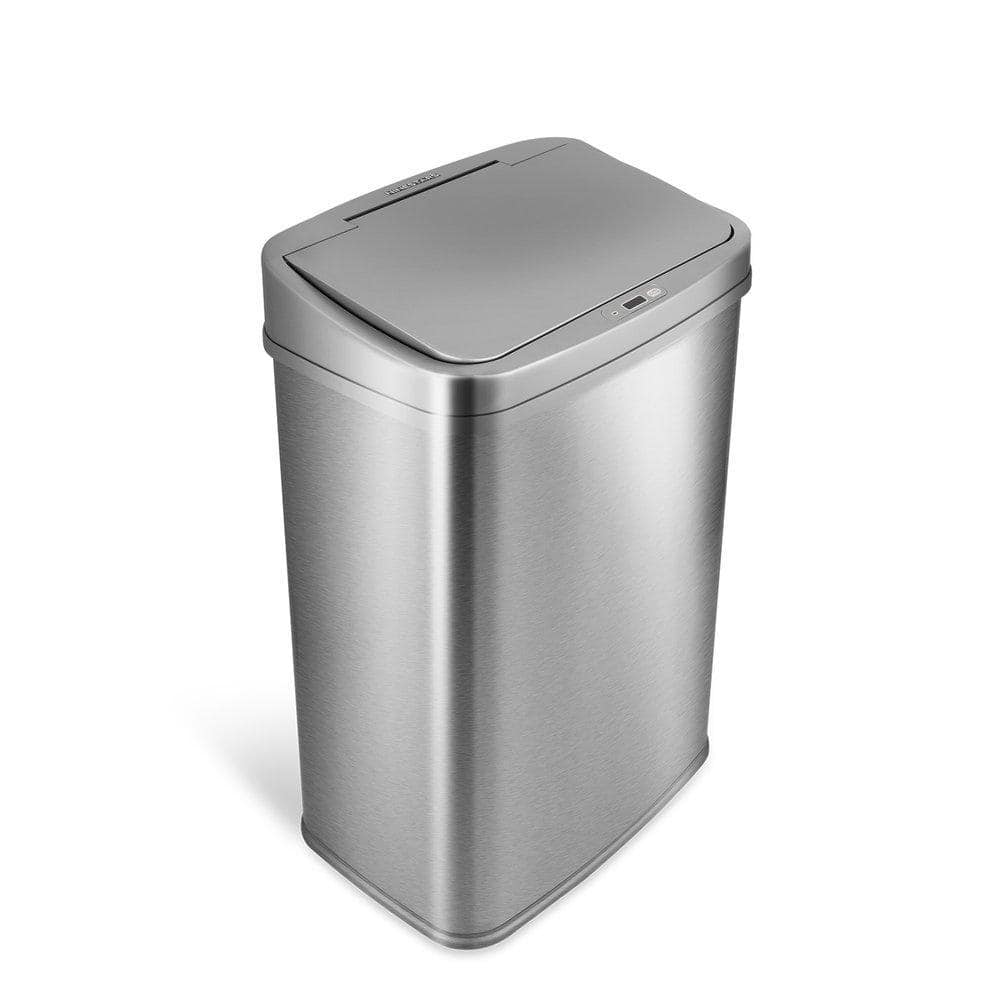 NineStars 13 Gal Silver Trash Can