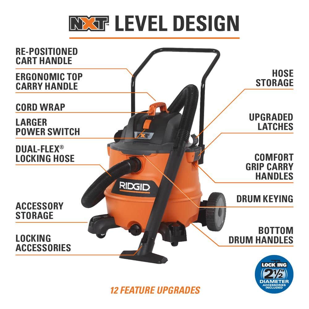 16 Gal 6.5 HP Wet/Dry Vac w/ Cart
