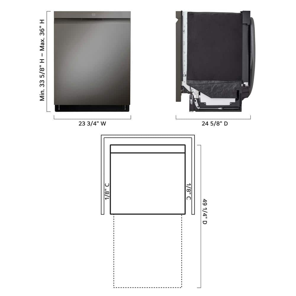 PrintProof Stainless Steel Dishwasher.