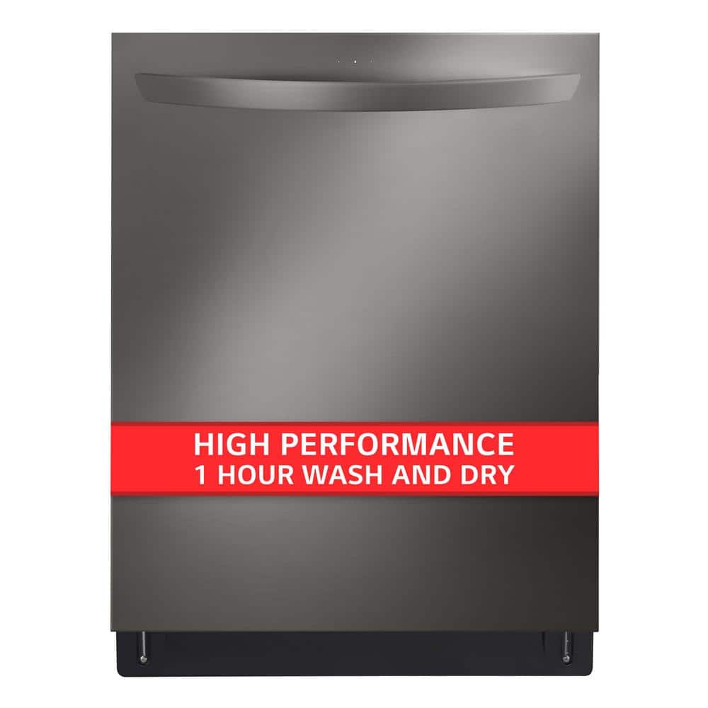 24" Black Stainless, Top Control Smart Dishwasher