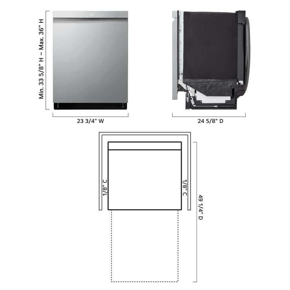 24 in. PrintProof SS Smart Dishwasher