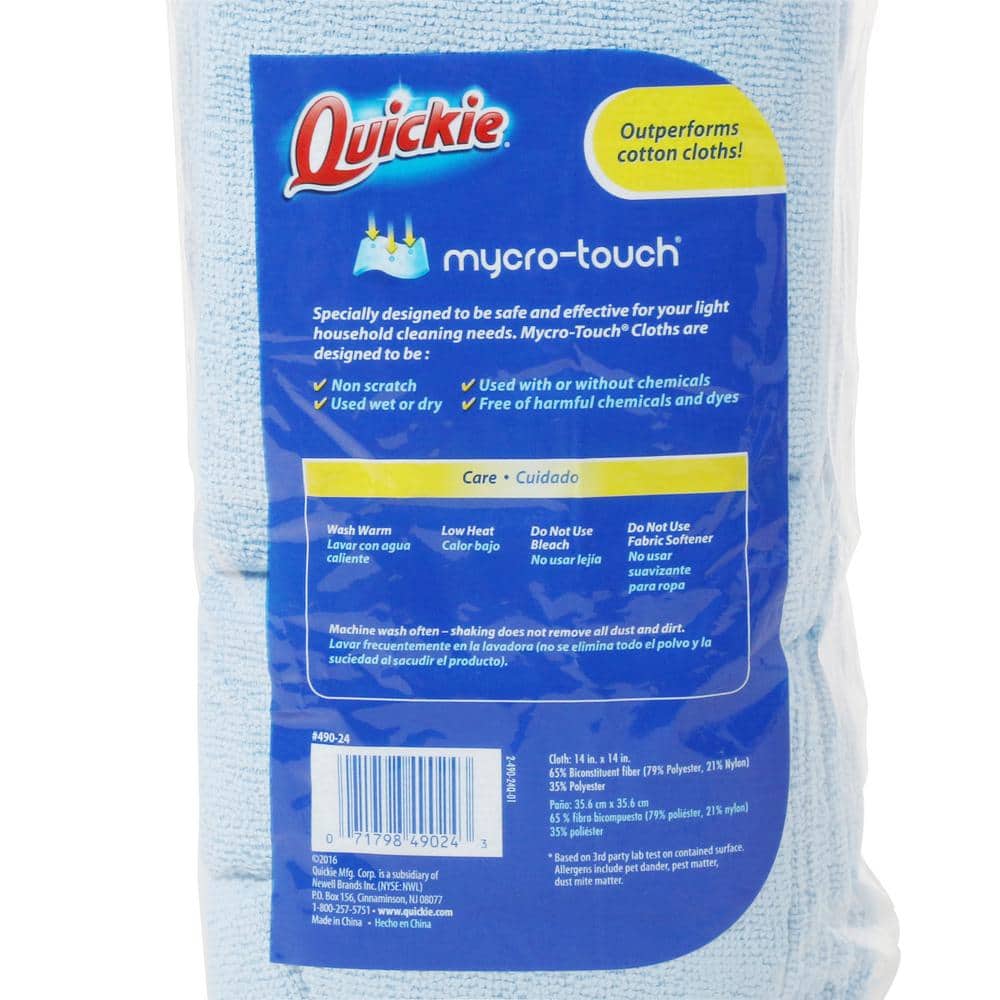 Quickie 14x14 in. Microfiber Cloth, 24-Pack