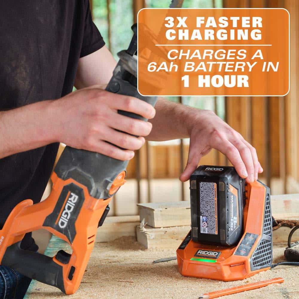RIDGID 18V 4.0Ah Starter Kit w/ Rapid Charger