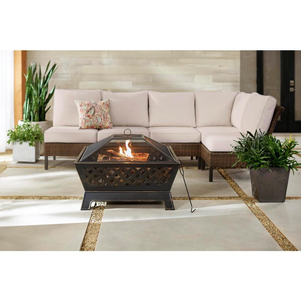 Tipton 34 in. Steel Deep Bowl Fire Pit