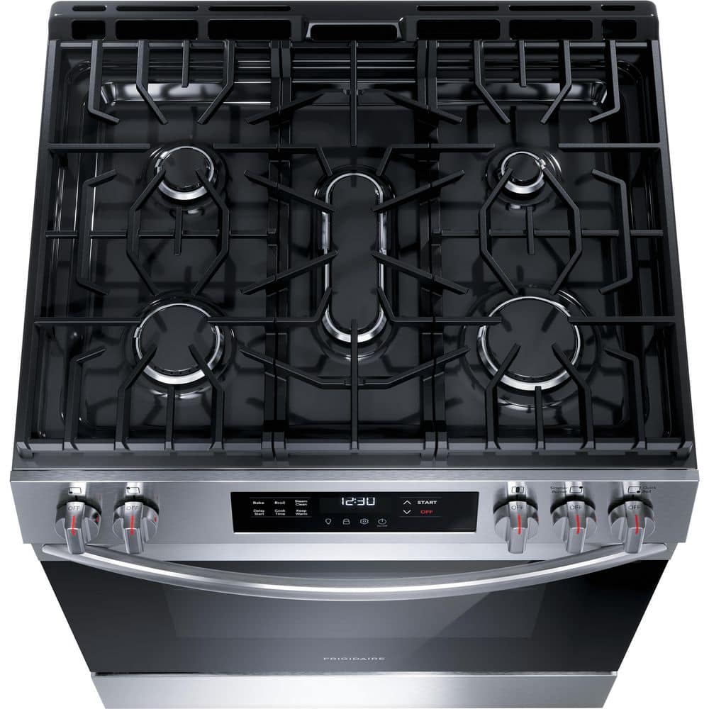 30 in. 5 Burner Gas Range with Steam Clean