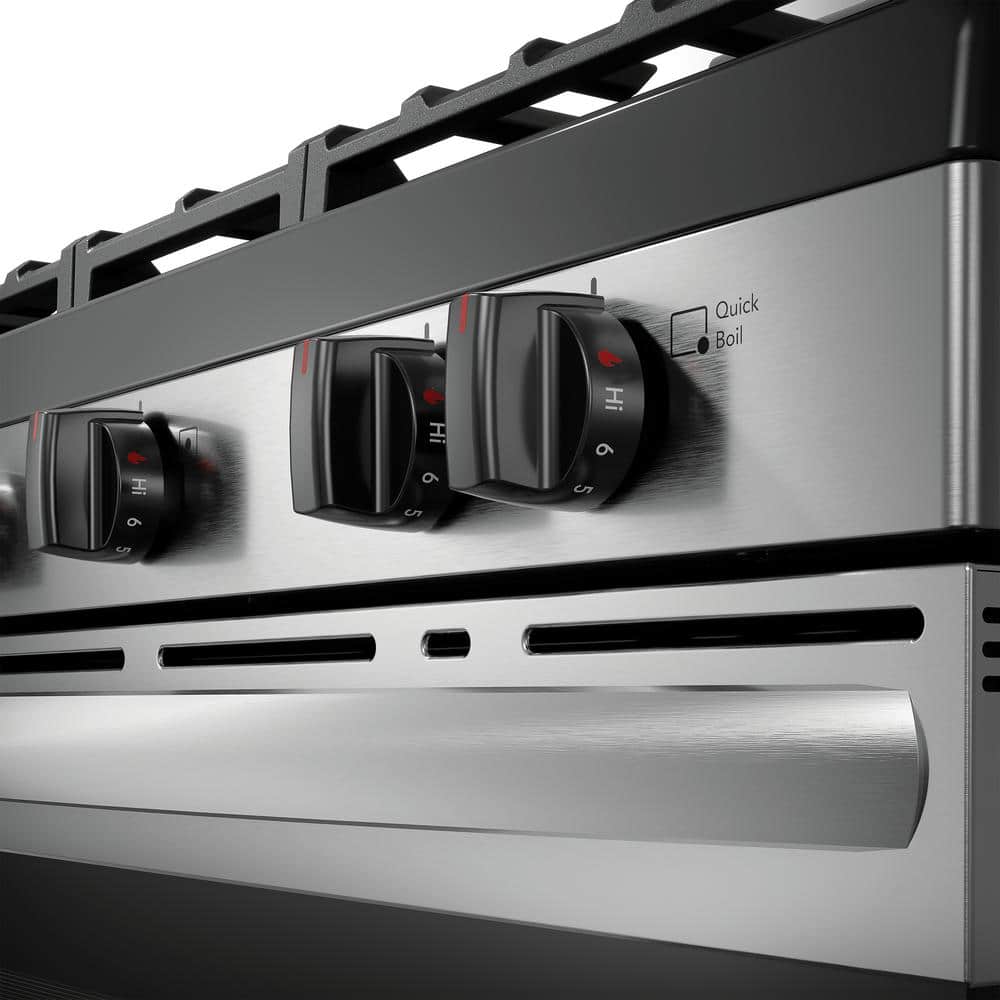 30 in. 5 Burner Gas Range, Stainless Steel