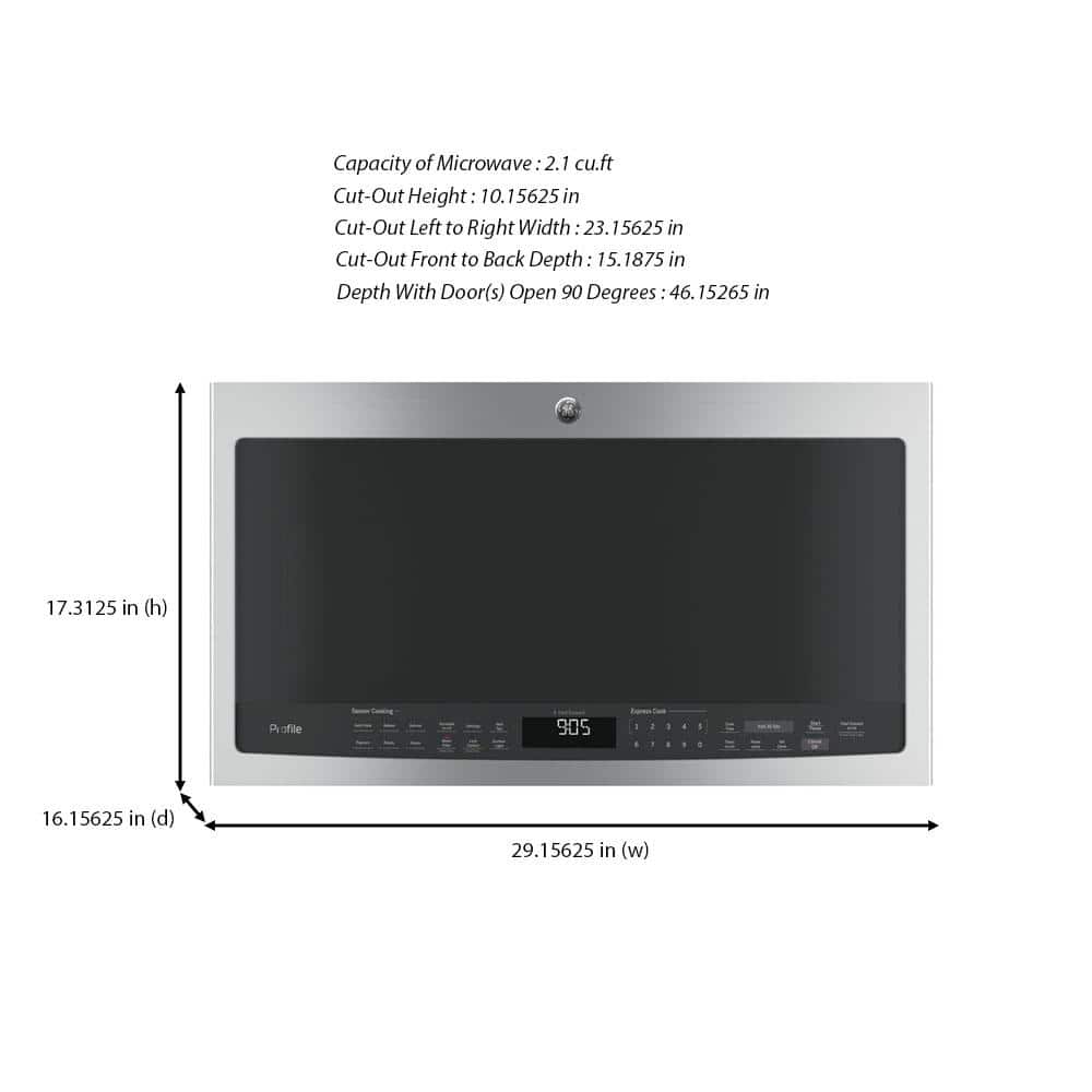 2.1 cu. ft. Over Range Microwave with Sensor