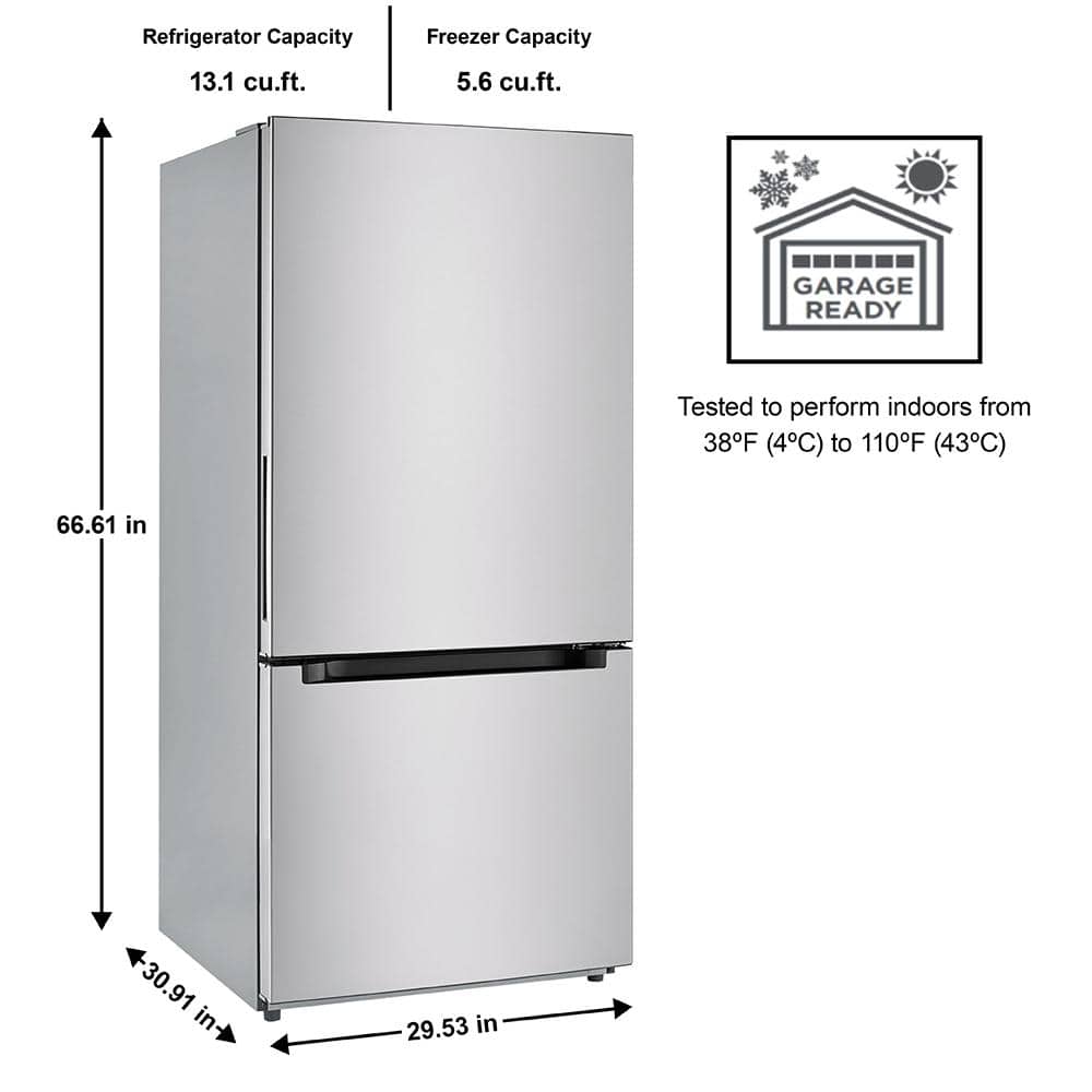 Vissani 18.7 cu. ft. Bottom Freezer Refrigerator