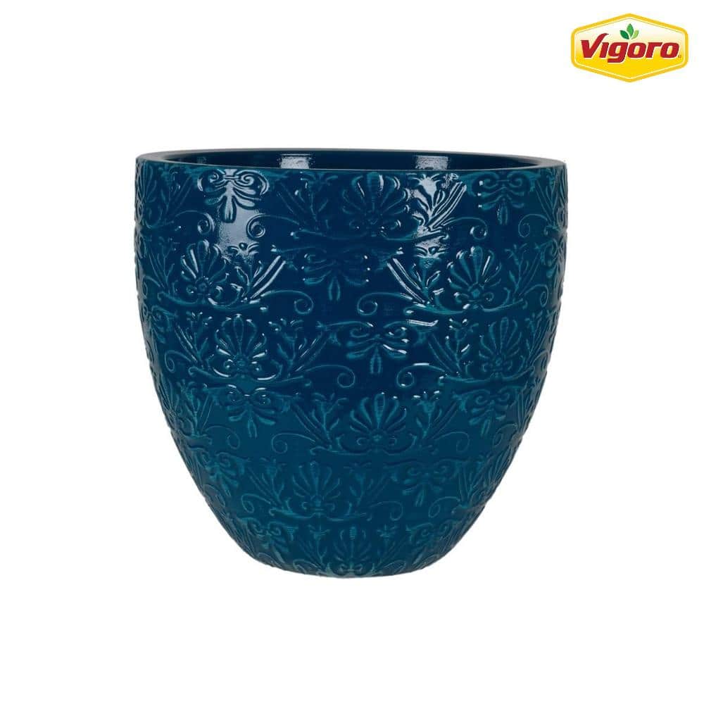 Aurelia Blue Resin Planter (15.1x14.2 in.)