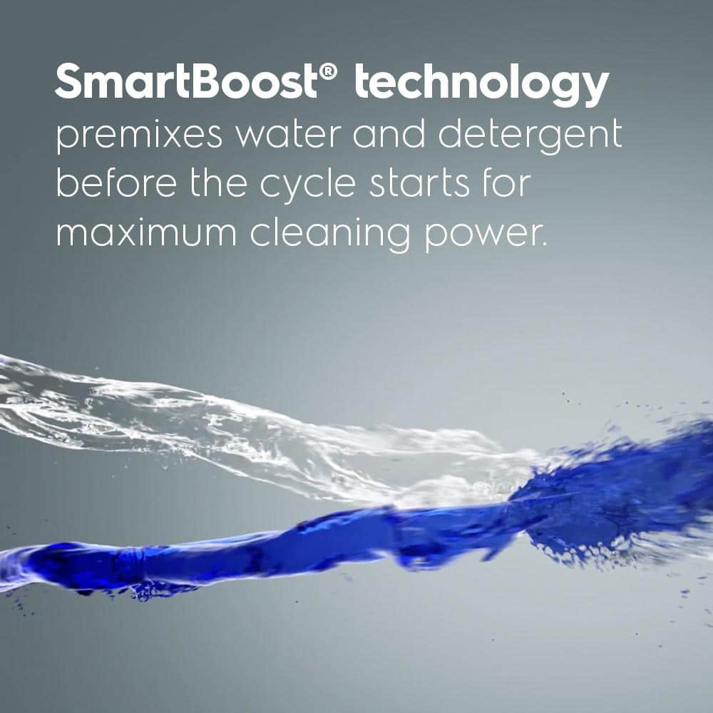 4.5 cu. ft. Stacked Washer and 8.0 cu. ft. Electric Dryer Laundry Tower in Titanium, SmartBoost Premixing, Energy Star