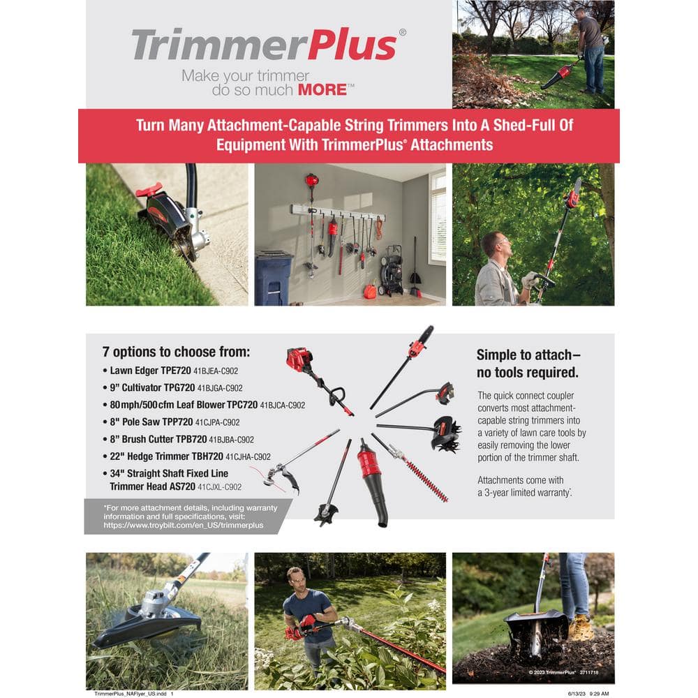 Universal 34 in. Straight Shaft Trimmer