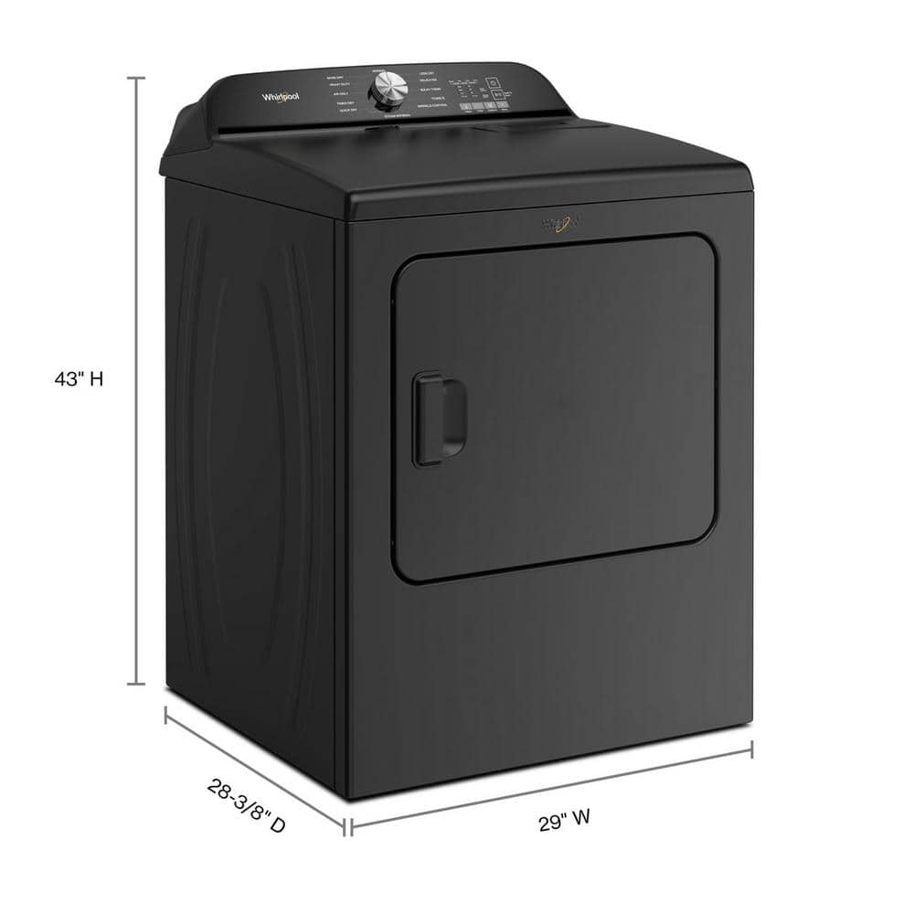 Whirlpool 7.0 cu.ft. Vented Electric Dryer in Volcano Black