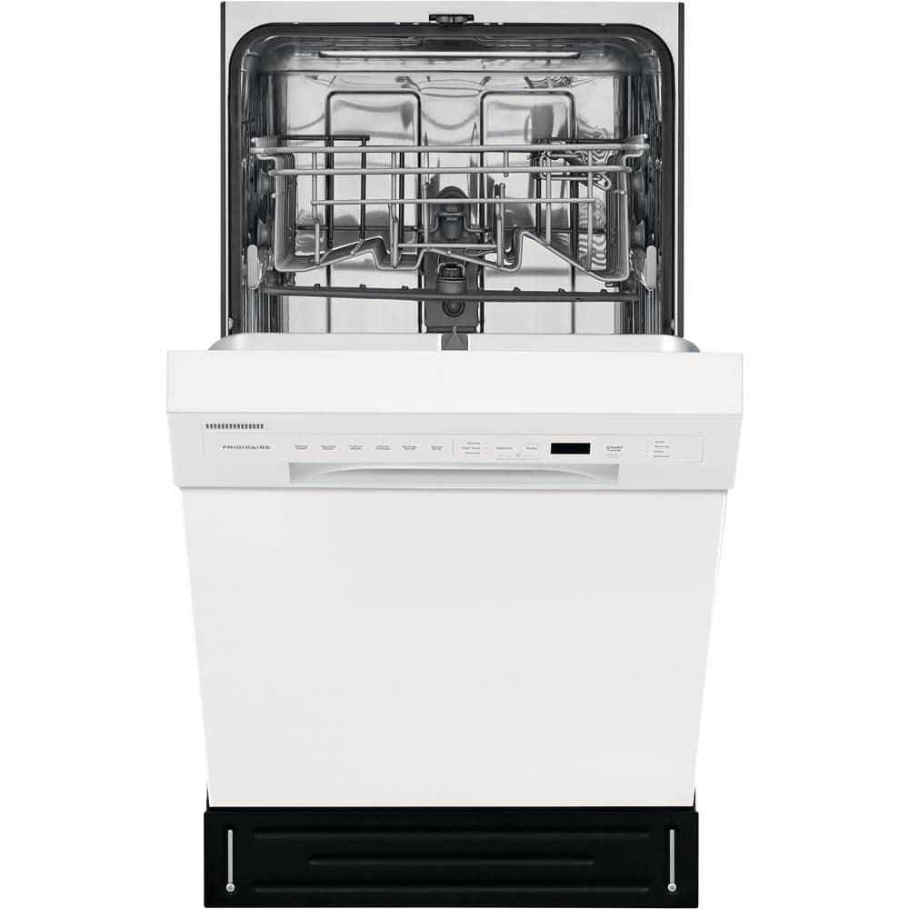 18 in. White Front Control Built-In Tall Tub Dishwasher with Stainless Steel Tub, ENERGY STAR, 52 dBA