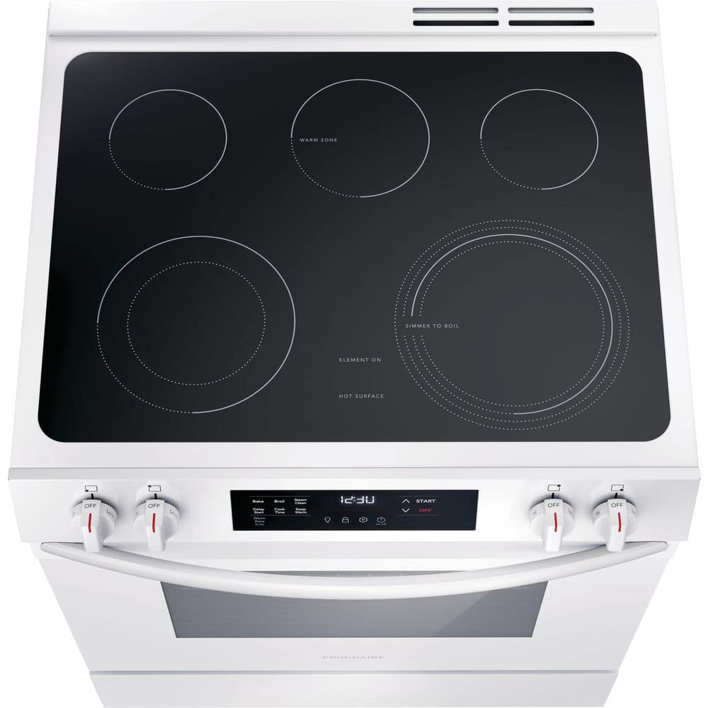 30 in. 5-Burner Slide-In Electric Range, White