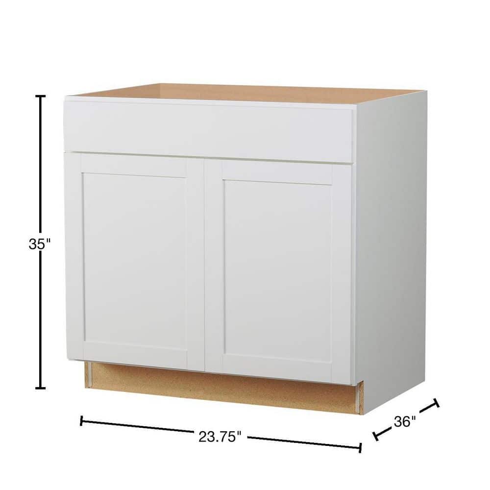 White Shaker Base Cabinet (36x23.75x35)
