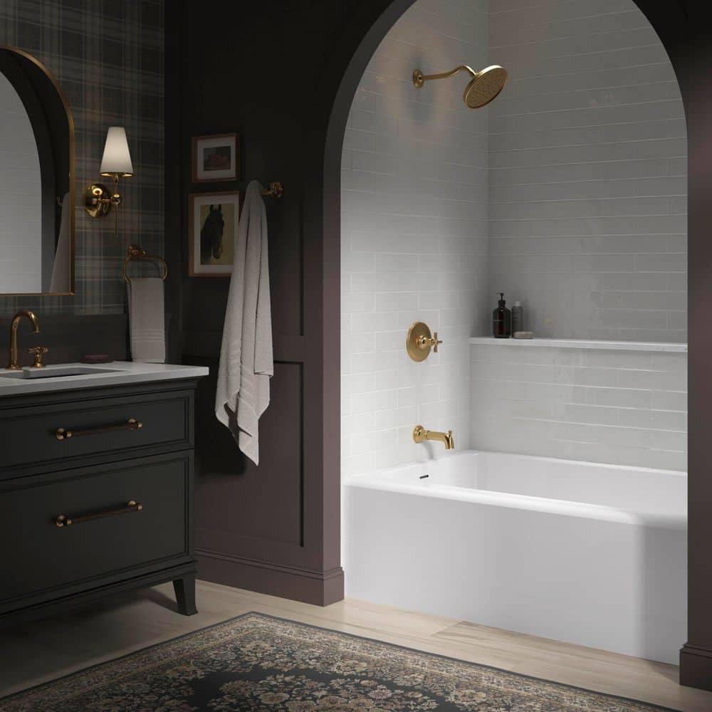 Paces 60x30 Left Drain Soaking Tub white