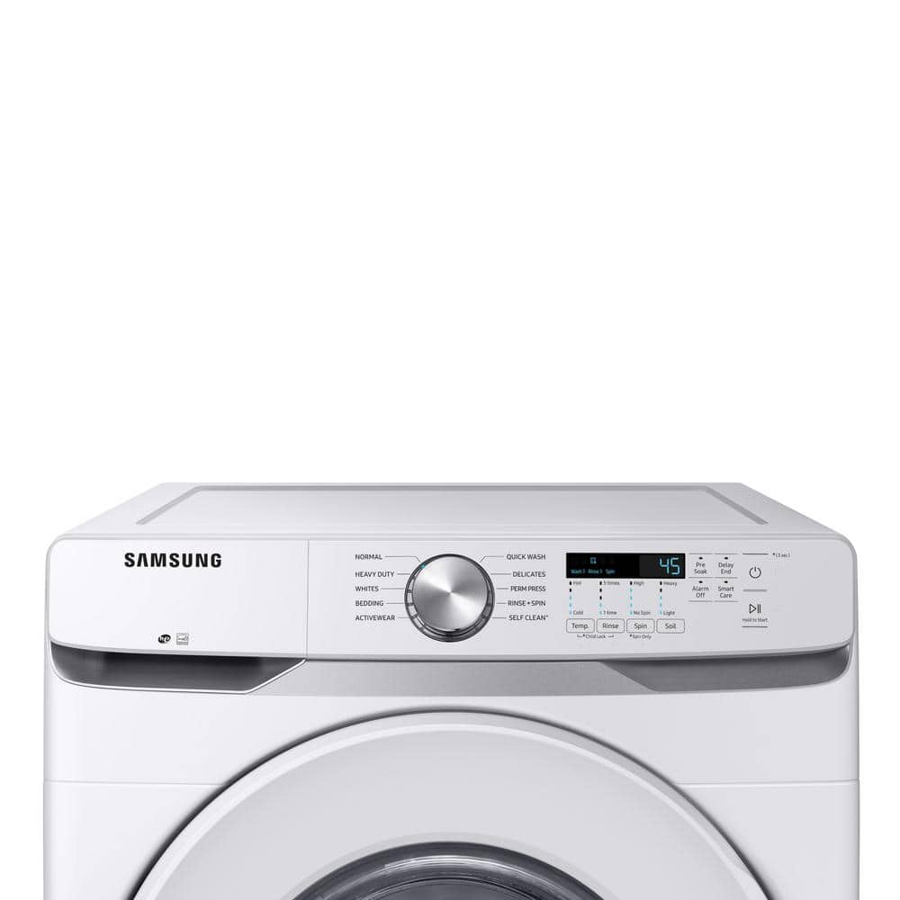 Samsung 4.5 cu. ft. High-Efficiency Front Load Washer with Self-Clean+ in White