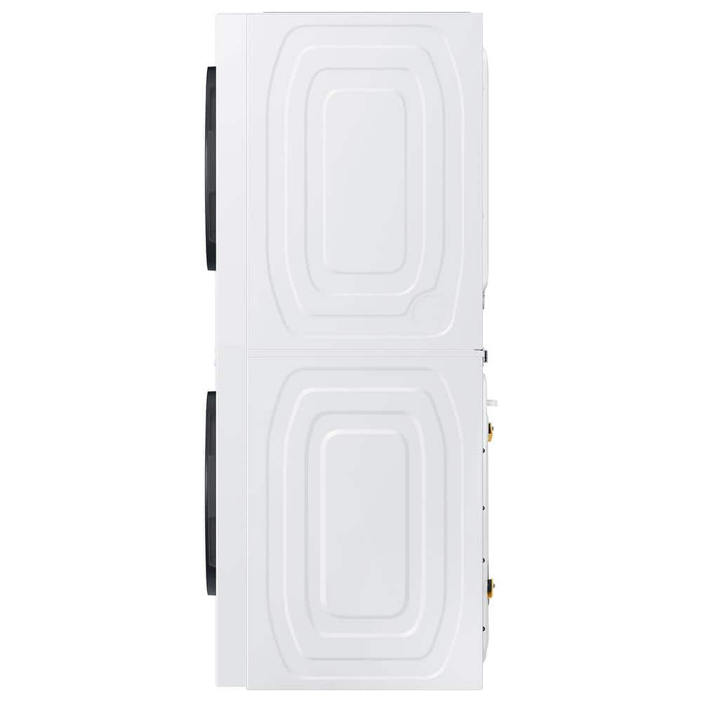 Bespoke 4.6 cu. ft. Capacity Single Unit AI Laundry Hub Washer with Steam Wash and 7.6 cu. ft. Electric Dryer in White
