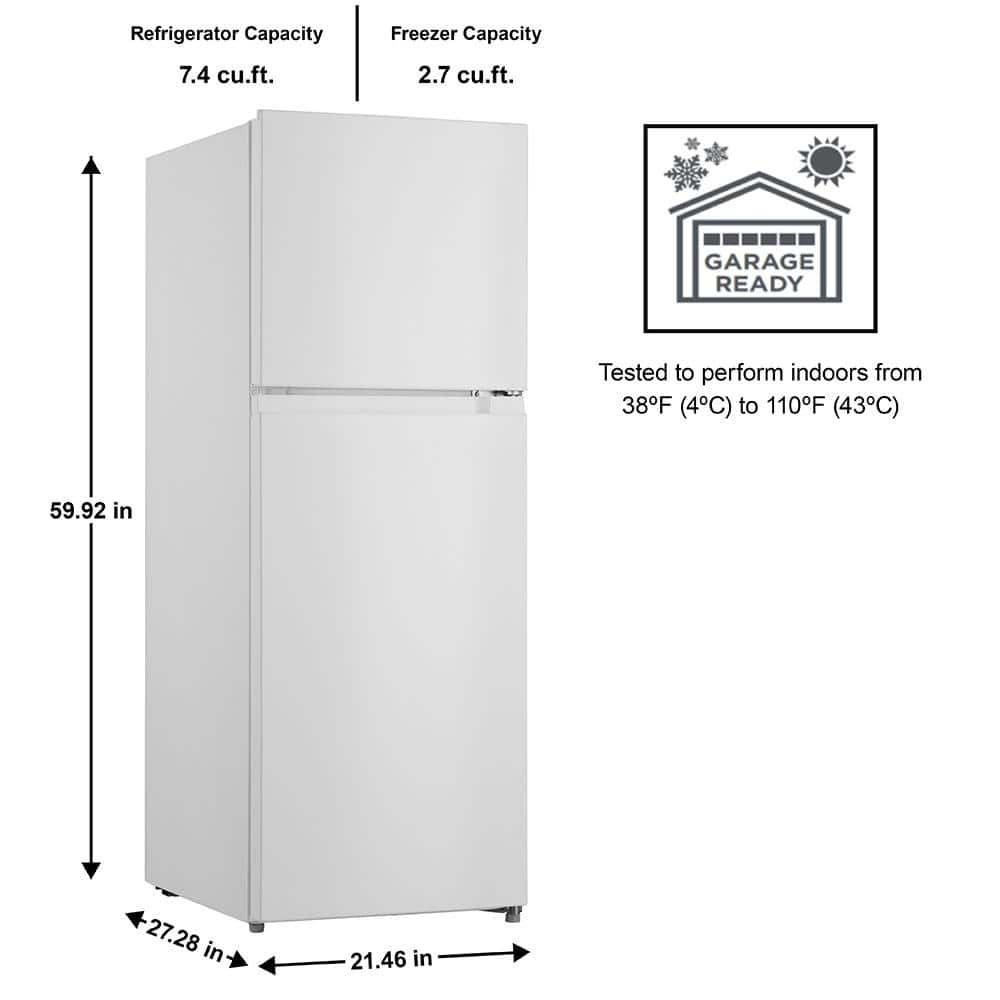 10.1 cu. ft. Top Freezer Refrigerator - White