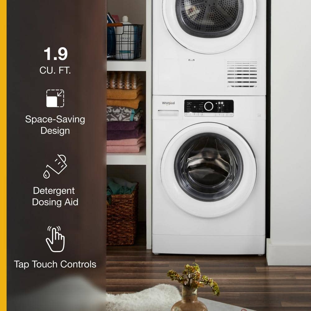 Whirlpool 1.9 cu. ft. High Efficiency Front Load Washer in White with Detergent Dosing Aid, ENERGY STAR