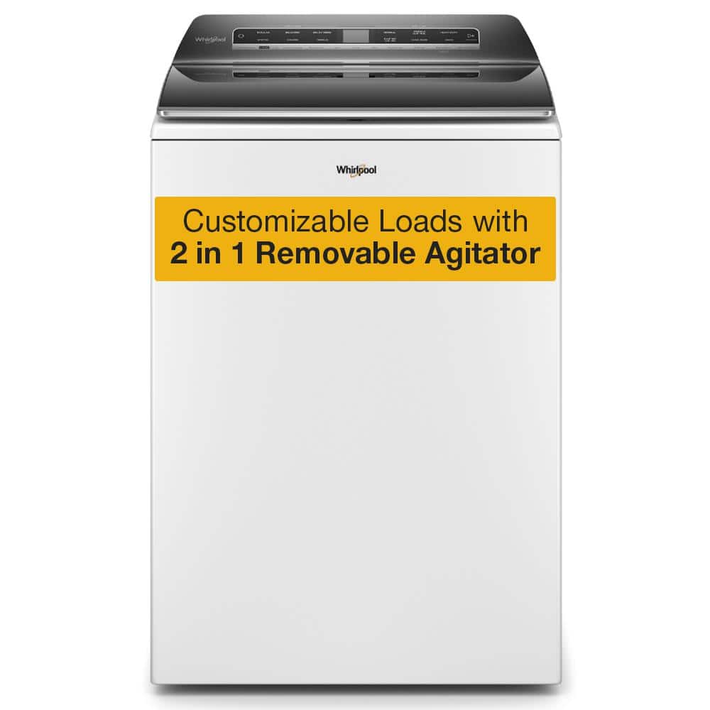 Whirlpool 5.2-5.3 cu. ft. Smart Washer, 2 in 1 Agitator