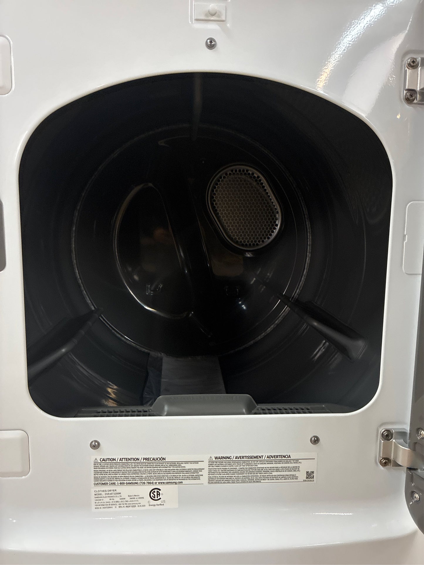 Samsung 7.2 cuft Vented Electric Dryer White