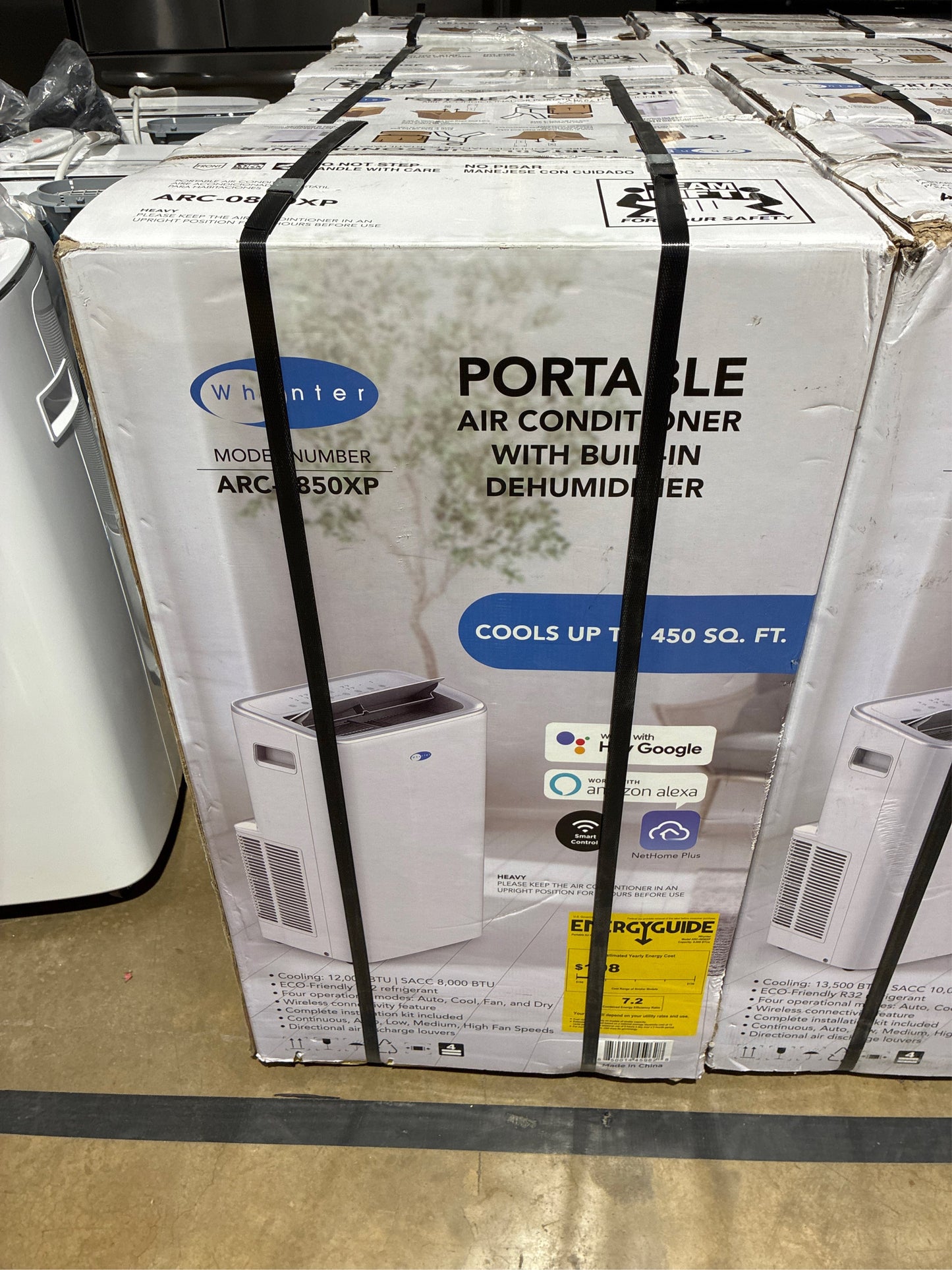 8,000 BTU Portable Air Conditioner, White