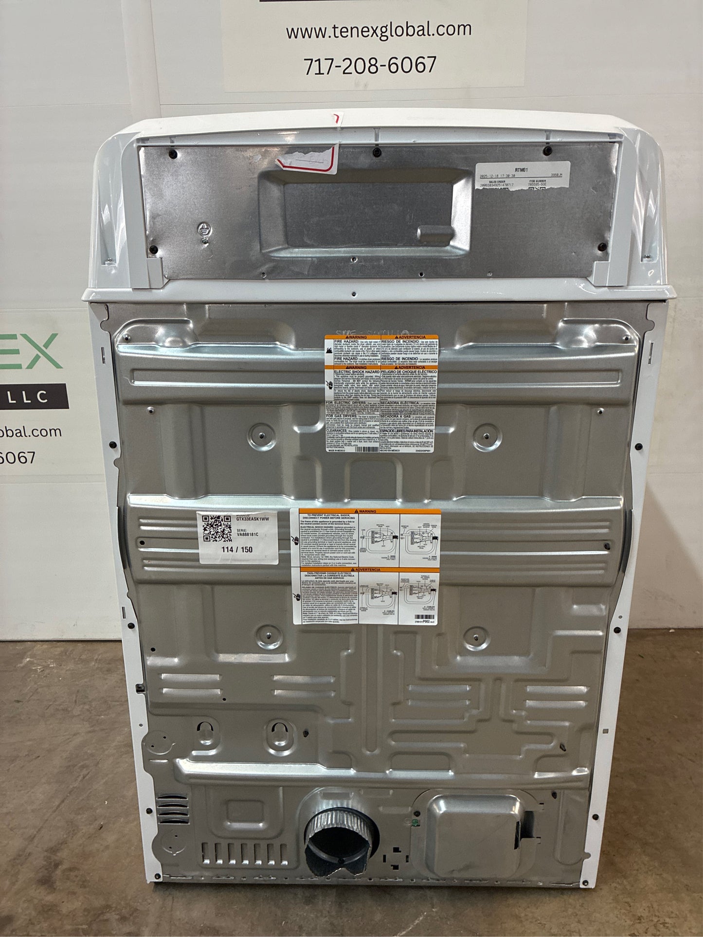 GE 6.2 cu. ft. White Electric Vented Dryer