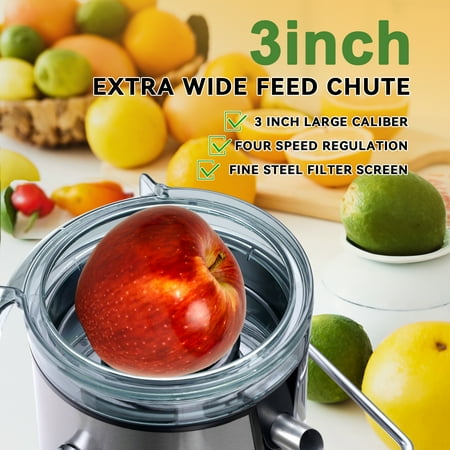 Hilax 1100W Centrifugal Juicer, 3” Feed Chute