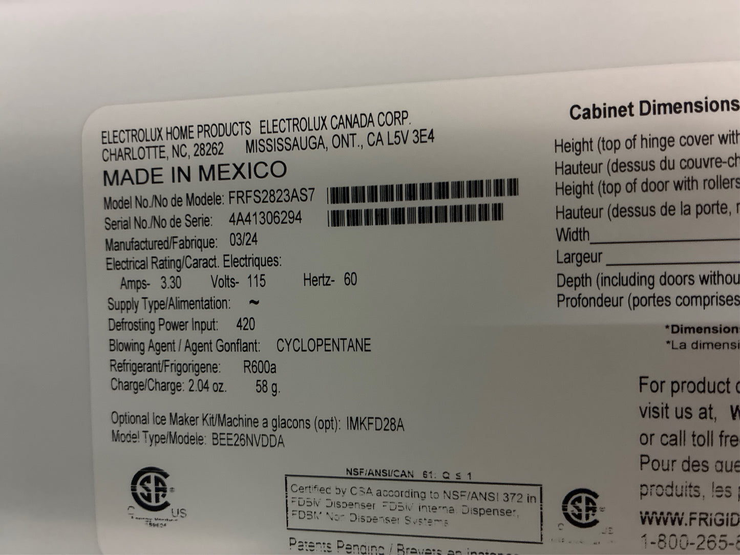 Frigidaire 27.8-cu ft French Door Refrigerator