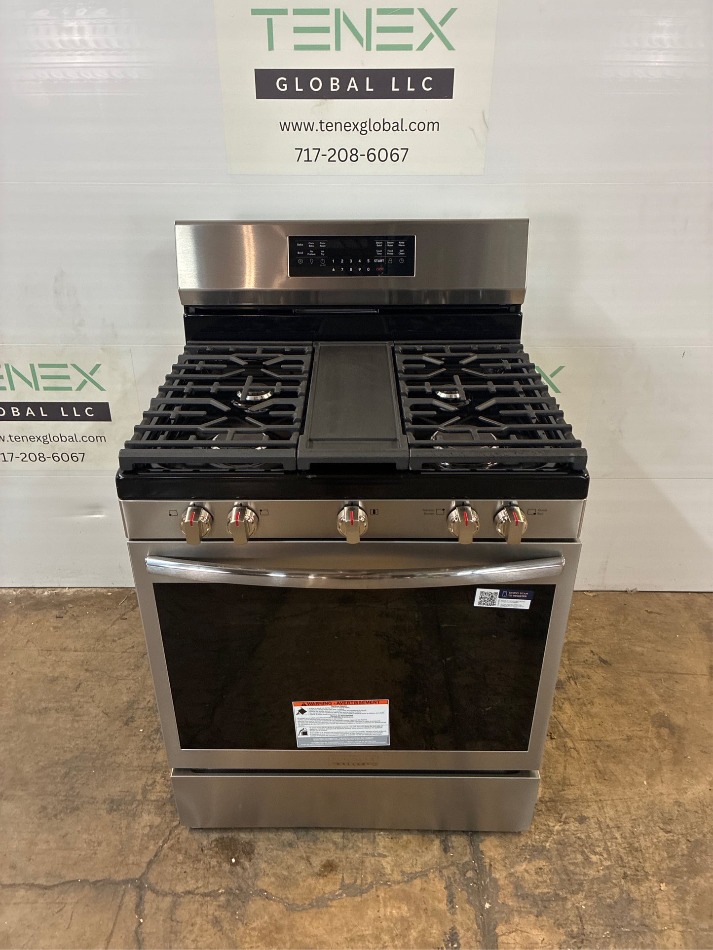 Frigidaire 30 in. 5 Burner Gas Range, True Convection