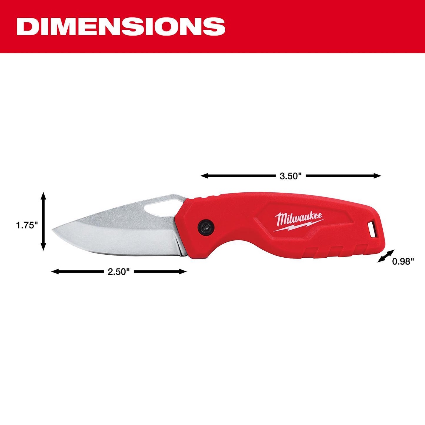 Milwaukee 6" Folding Compact Utility Knife Red