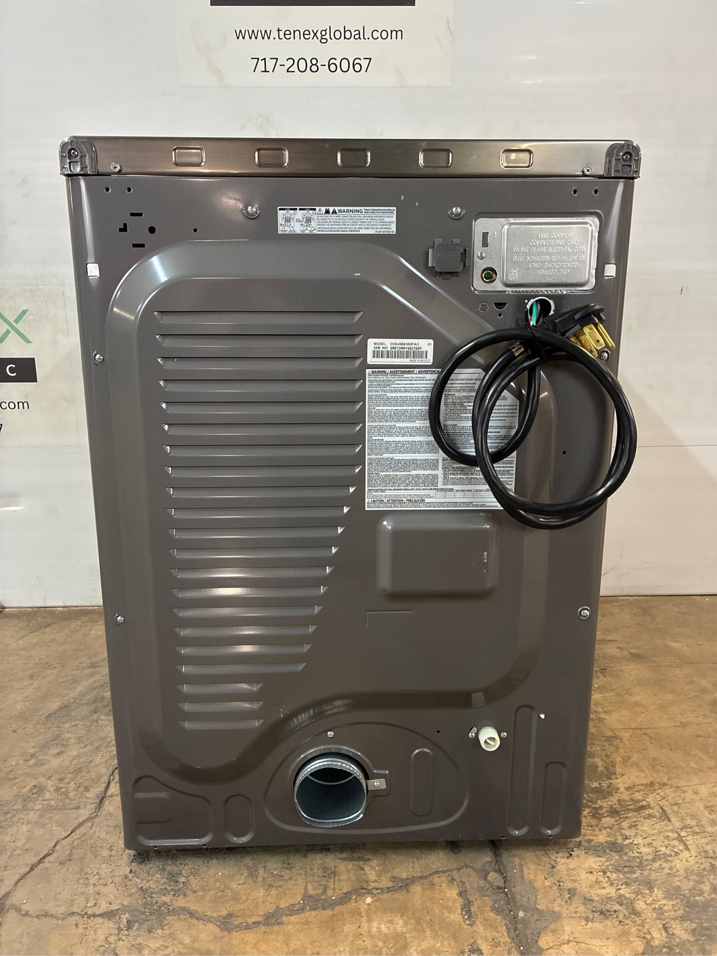 Samsung 7.5 cuft Smart Stackable Electric Dryer with Steam