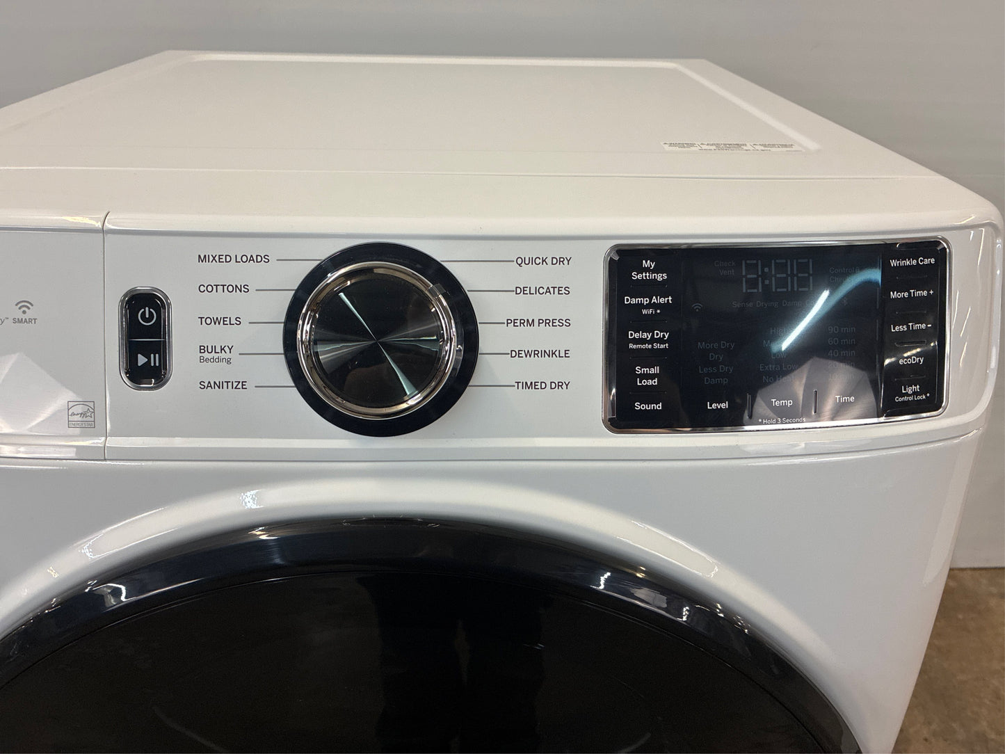 GE 7.8-cu ft Stackable Electric Dryer White