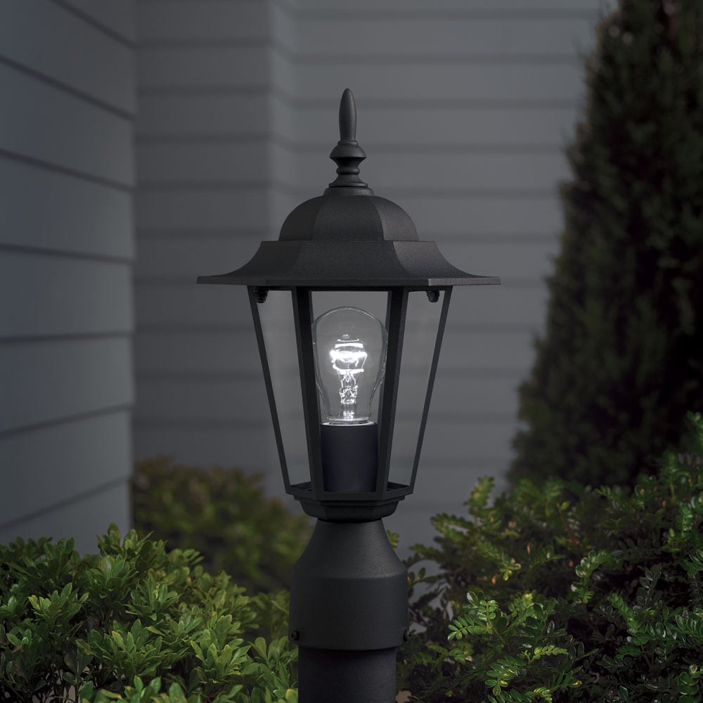 Steinbeck 14.92-in Sand Black Outdoor Lantern