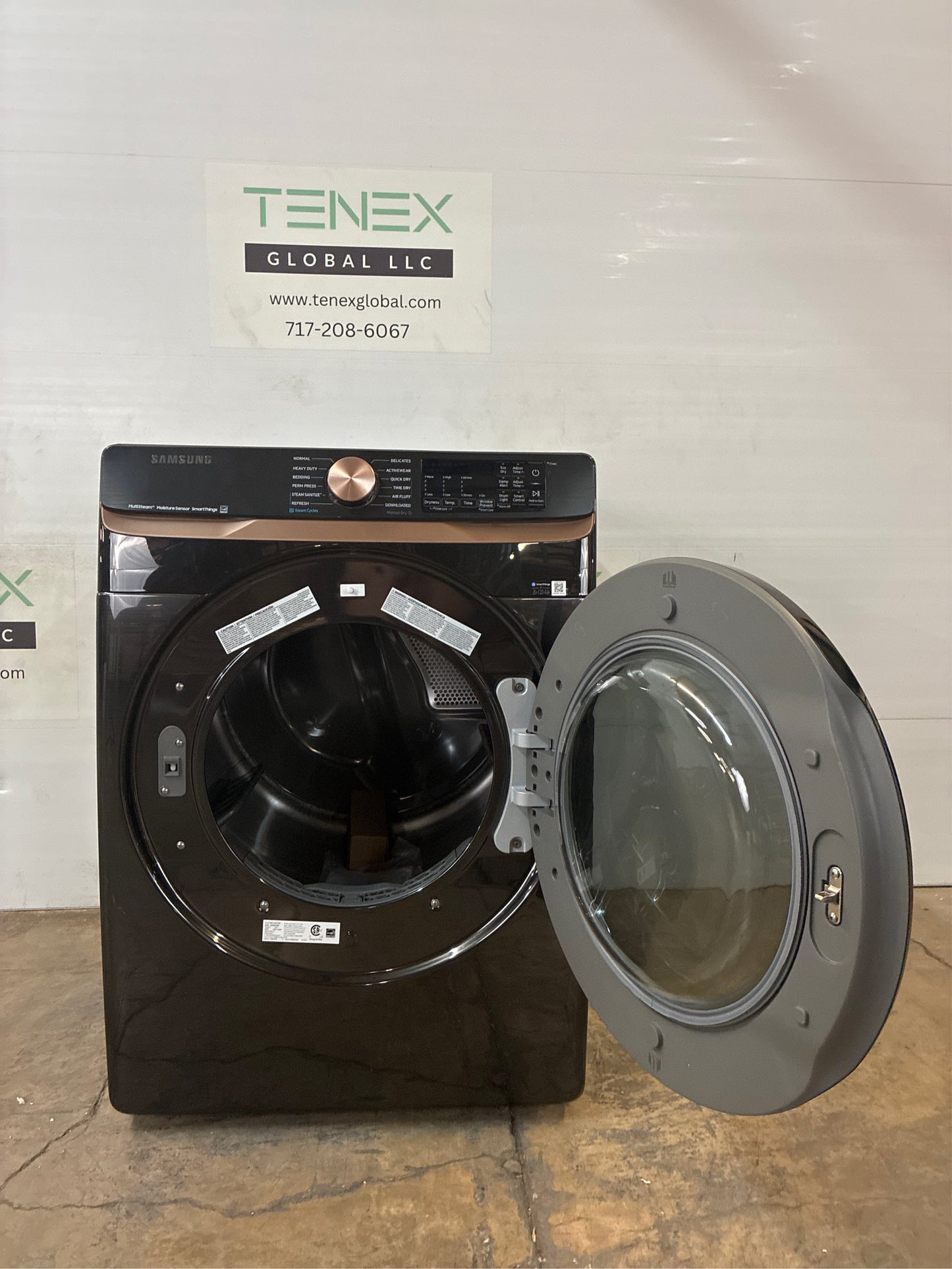 Samsung 7.5-Cu Ft Steam Electric Dryer (Black)