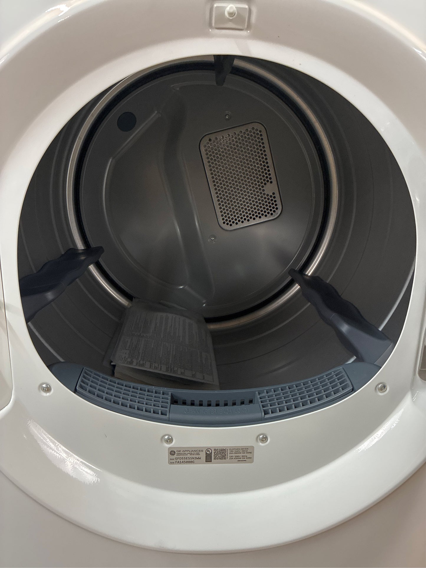 GE 7.8-cu ft Stackable Electric Dryer White