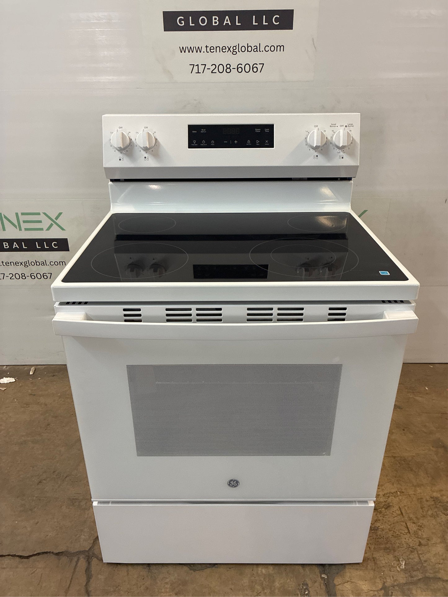 GE 30 in. 4-Burner Electric Range, White