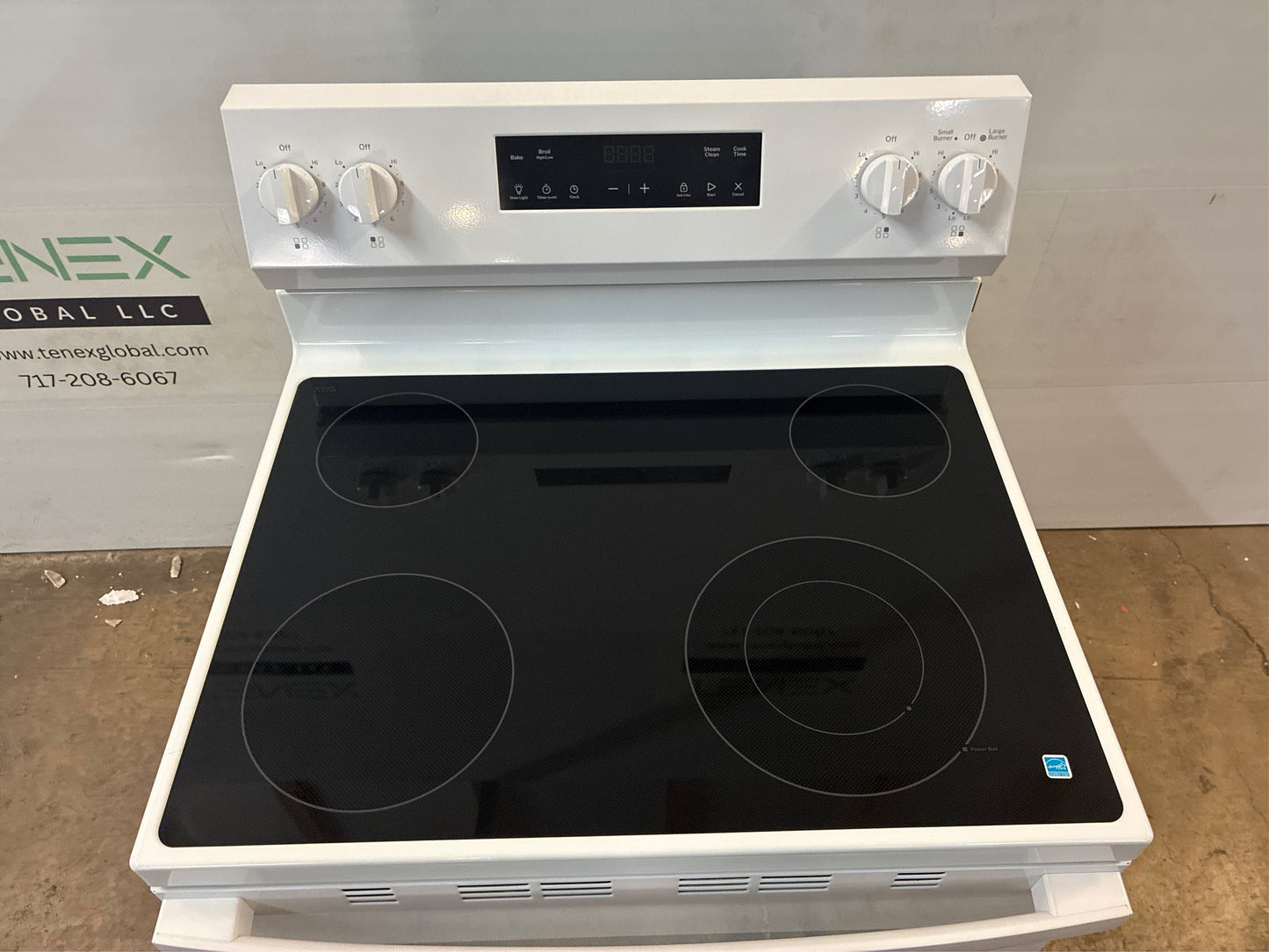 GE 30 in. 4-Burner Electric Range, White