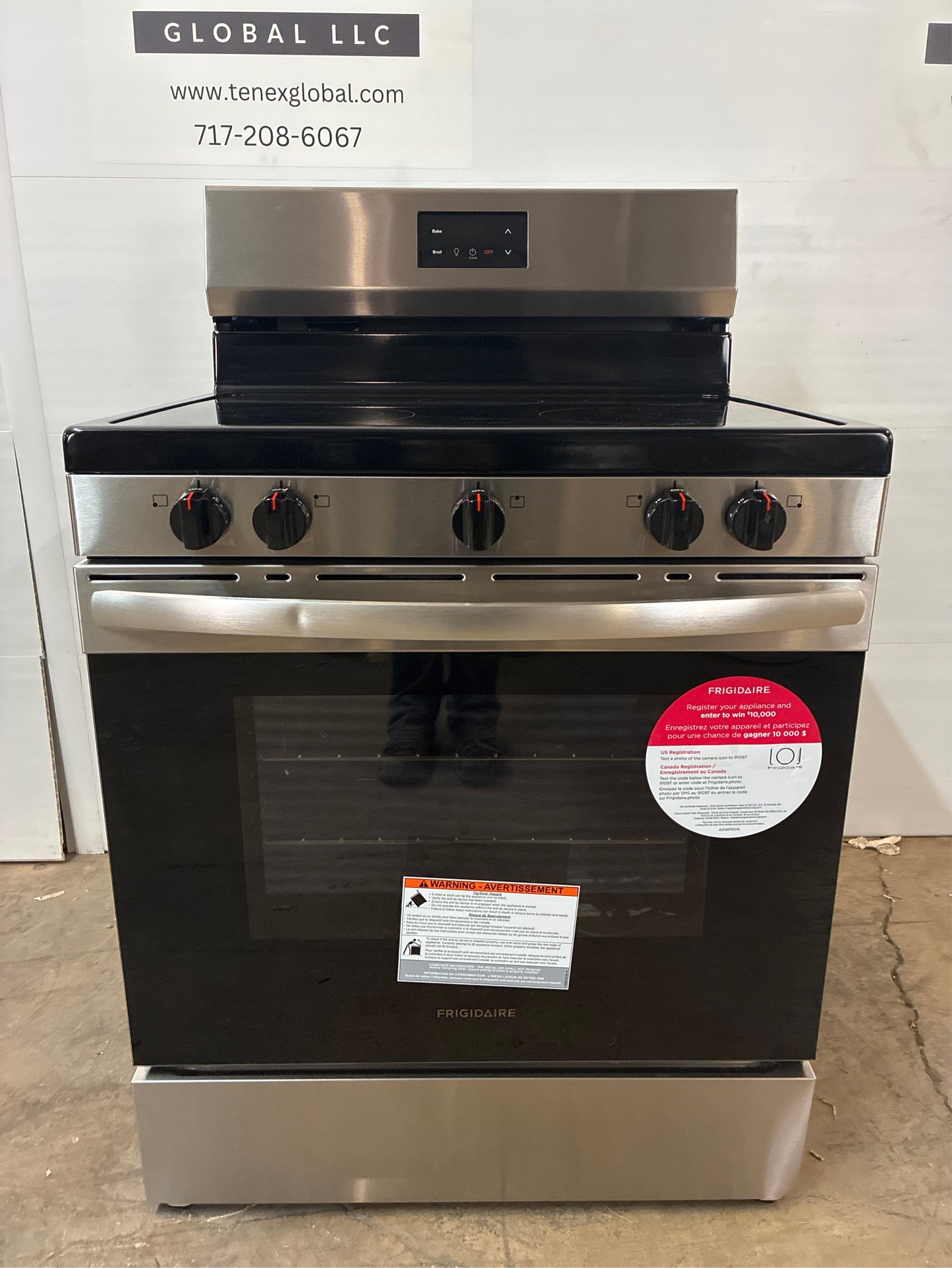 Frigidaire 30 in. Electric Range, 5 Burners, Stainless