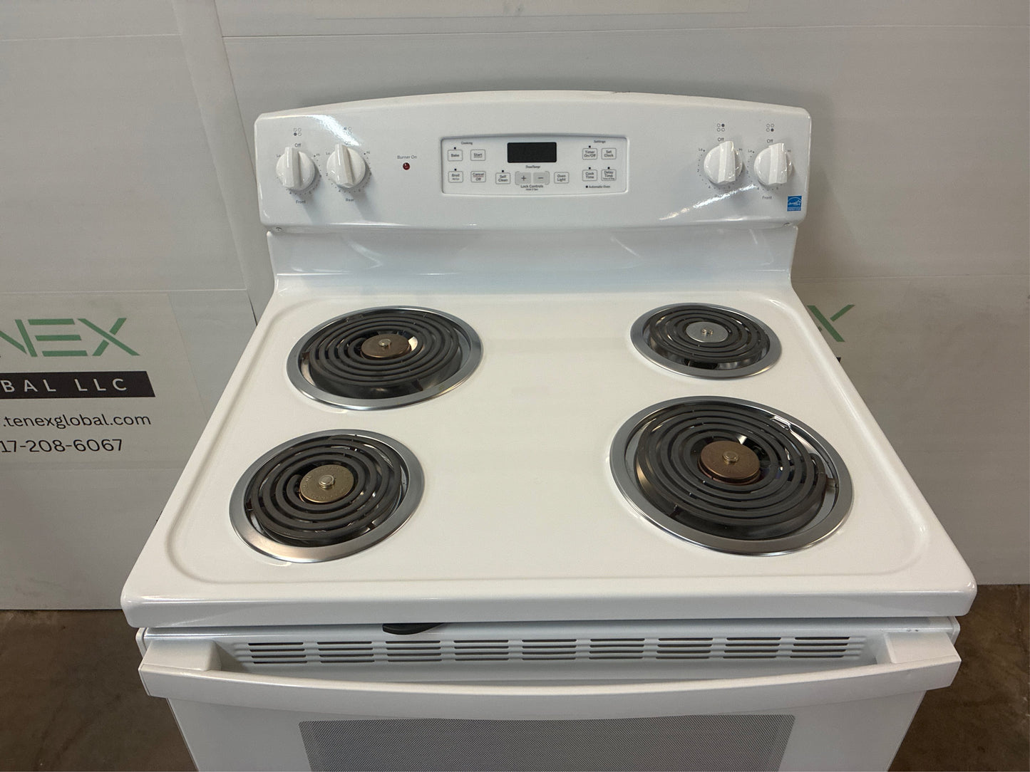 GE 30 in. 4-Burner Electric Range, White