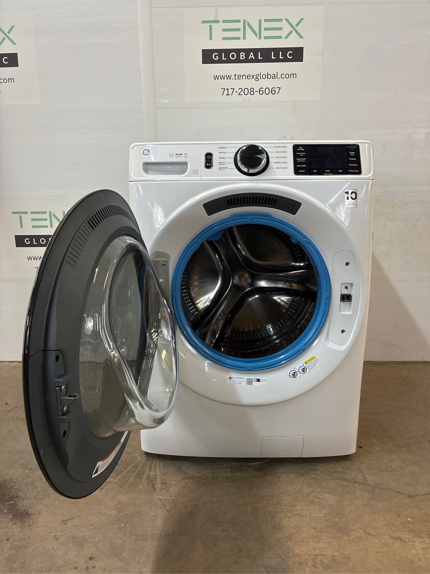 GE 4.8 cu ft Smart White Front Load Washer