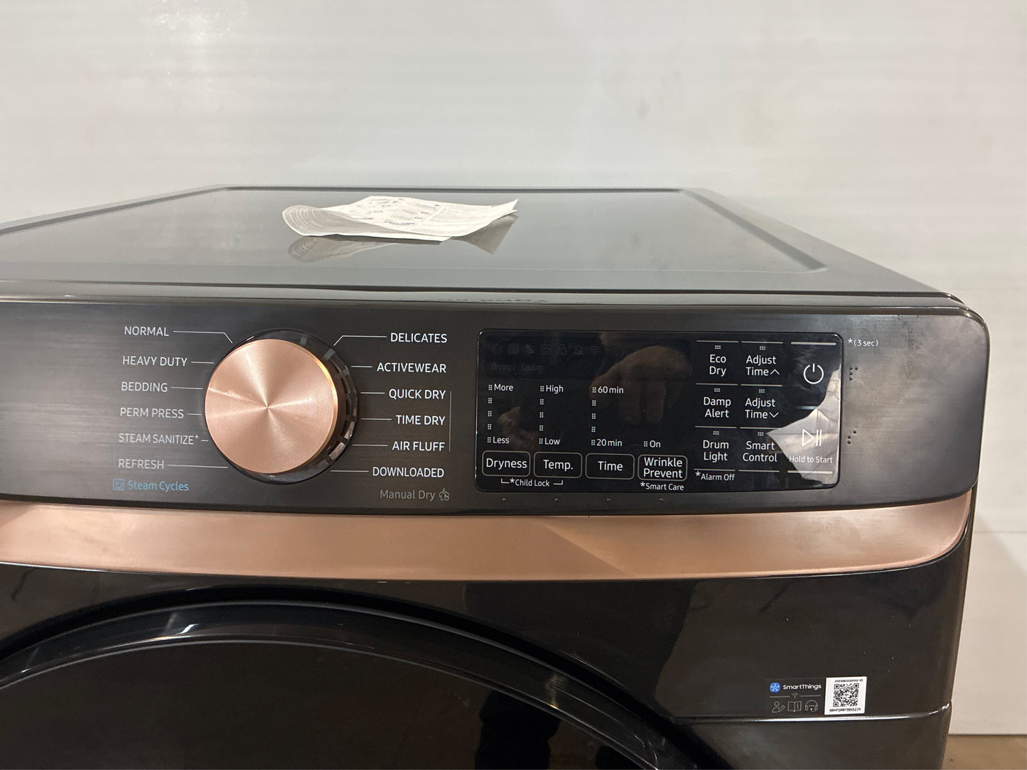 Samsung Smart Electric Dryer, Brushed Black