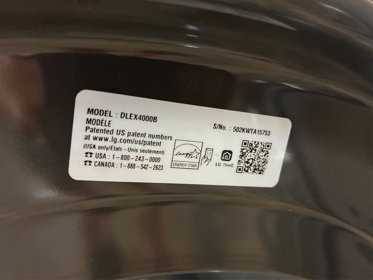 LG True Steam 7.4-cu ft Vented Electric Dryer