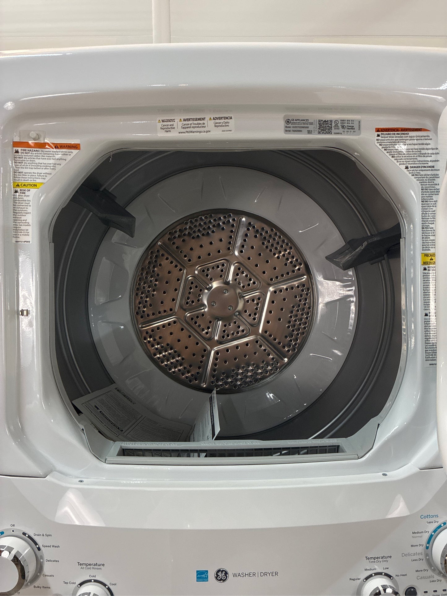 GE Stacked Laundry Center, 3.9/5.9-cu ft